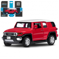 Машинка металлическая 1:43 Toyota FJ Cruiser, красный, откр. двери, инерция, в/к 1