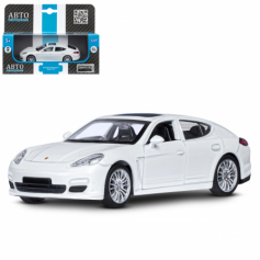 Машинка металлическая 1:43 Porsche Panamera S, белый, откр. двери, инерция, в/к 17