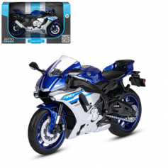 Мотоцикл металлический 1:12 YAMAHA YZF-R1, синий, свободный ход колес, в/к 7,1 х 1