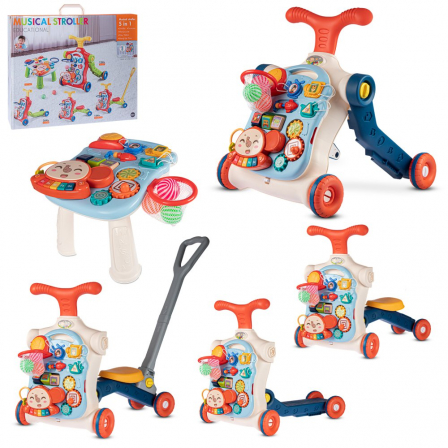 Ходунки 5 в 1: игровой центр,каталка, со свет. звук эффект., в/к 52*15,5*42 см