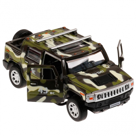 Машина металл land ROVER DEFENDER/HUMMER H2 PICKUP 12см,дв,баг,асс,дис. Технопарк уп-12шт в кор.6уп