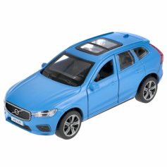 Машина металл VOLVO xc60 r-design матовый синий 12 см, двери, багаж, в кор. Технопарк в кор.2*36шт