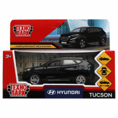 Машина металл HYUNDAI TUCSON длина 12 см, двери, багаж., инер, черный,