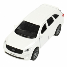 Машина металл KIA sorento prime, 12 см, двери, багаж., инерц., белый, кор. Технопарк в кор.2*24шт