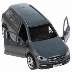 Машина металл MERCEDES-BENZ GLE МАТОВЫЙ 12 см, двери, багаж, серый, кор. Технопарк