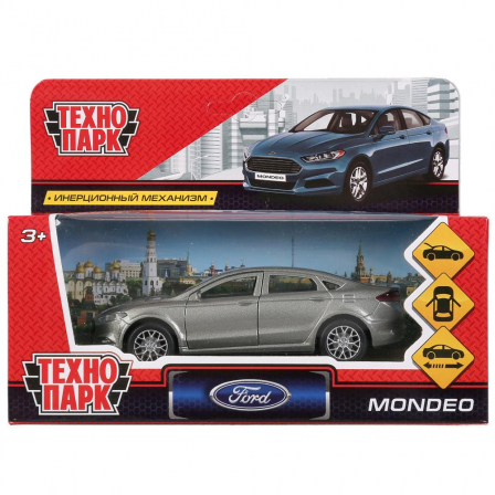 Машина металл FORD MONDEO, длина 12 см, откр дв, багаж, инерц, серый. Технопарк