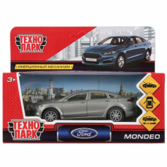 Машина металл FORD MONDEO, длина 12 см, откр дв, багаж, инерц, серый. Технопарк