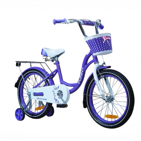 18" Велосипед ORLAN WING 18" FUNNY фиолетовый, сталь
