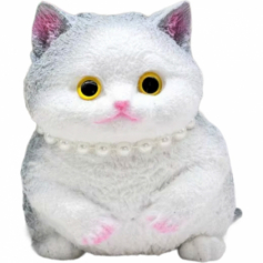 А Сквиш. Котенок с бусами 15 см. KKX-17290