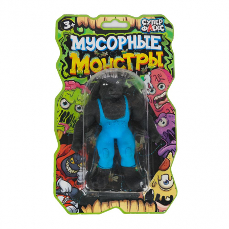 Игрушка тянучка мусорные монстры, блистер Супер Флекс в кор.3*12шт