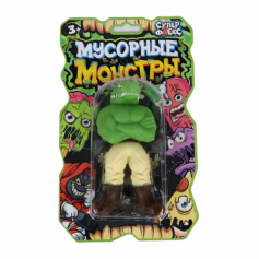 Игрушка тянучка мусорные монстры, блистер Супер Флекс в кор.3*12шт.