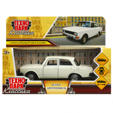 Машина металл азлк "москвич-2140sl", 12,5 см, инерция, белый Технопарк в кор.2*36шт