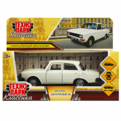 Машина металл азлк "москвич-2140sl", 12,5 см, инерция, белый Технопарк в кор.2*36шт