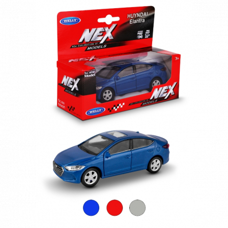 *Машинка WELLY 1:38 Hyundai Elantra, пруж. мех., цвет в асс.