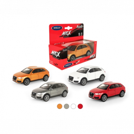 *Машинка WELLY 1:38 Audi Q3, пруж. мех., цв. в асс.