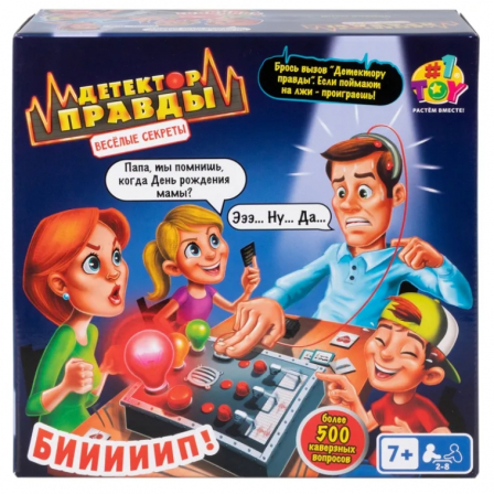 1toy Детектор правды,  игра настольная со свет и звук эффектами