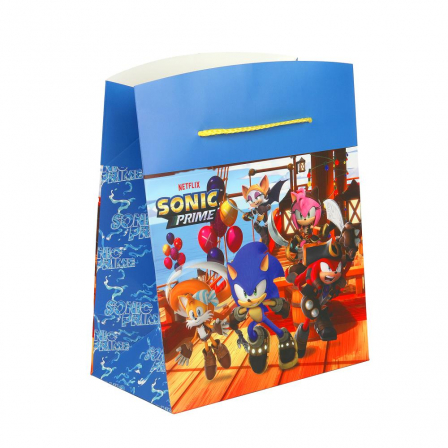 Пакет-коробка Sonic Соник  m, 23*20*13 см ЧУДО ПРАЗДНИК в кор.8*12шт