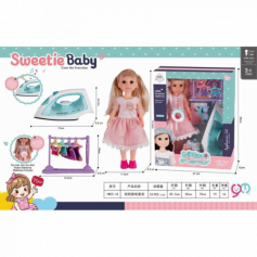 Игровой набор кукла с аксессуарами.свет.звук.27*12*34. YM23-1G