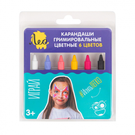 Карандаши гримировальные цветные LPFPS-06 6 цв.21 г Бабочки