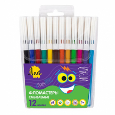 Фломастеры смываемые   LPFPW-12   12 цв . LPFPW-12