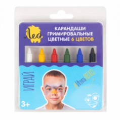 Карандаши гримировальные цветные LPFPS-06 6 цв.21 г Классики