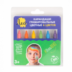 Карандаши гримировальные цветные LPFPS-06 6 цв.21 г Радуга