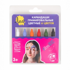 Карандаши гримировальные цветные LPFPS-06 6 цв.21 г Страшилки