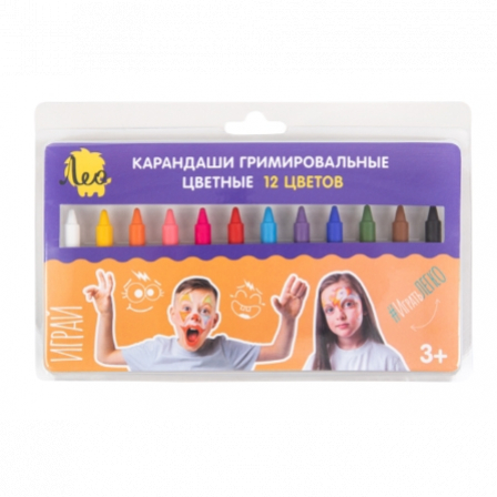 Карандаши гримировальные цветные LPFPS-12 12 цв.42 г .