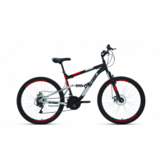 26" Велокомплект ALTAIR MTB FS 26 2.0 disk(26" 18 ск. рост 18") 2020-2021, черный/красный