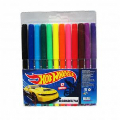 Фломастеры "Hot Wheels", 12 цветов