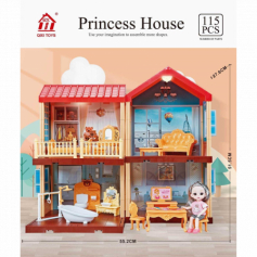 Игровой набор "Домик принцессы" 115 деталей,свет.48*29,3*13,5