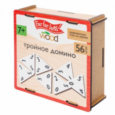 Домино деревянное "Тройное домино" 56 фишек
