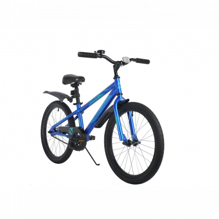 20" Велокомплект NOVATRACK JUSTER сталь 20" синий, тормоз ножной, защита А-тип, пласт крыл