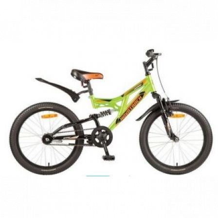 20" Велокомплект Novatrack SHARK сталь, 1ск. (салатовый) Falcon