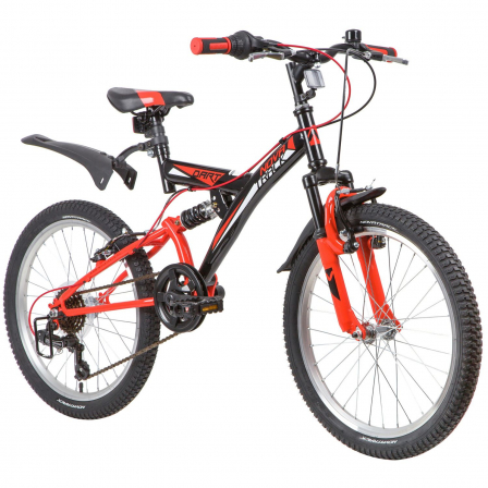 20" Велокомплект Novatrack DART  сталь, 6 ск. чёрный TY21/RS35/SG-6SI, Shimano