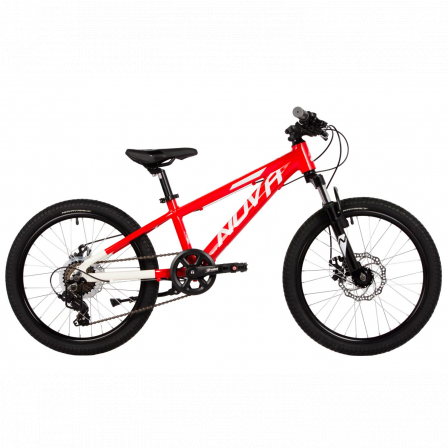 20" Велосипед NOVATRACK  EXTREME, алюм, 7-скор (красный) Shimano/MICROSHIFT, диск тор STG