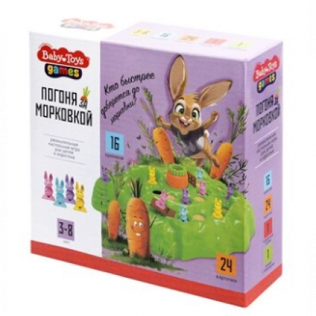Игра настольная "Погоня за морковкой" Baby toys арт.70046
