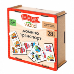 Домино деревянное "Транспорт" Far far land wood 28 фишек