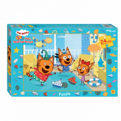 Мозаика "puzzle" maxi 24 "Три кота (new 1)" (АО "СТС")