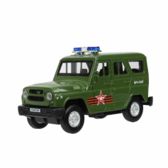 Машина металл свет-звук UAZ HUNTER АРМИЯ РОССИИ 12 см, двер, багаж, ин, кор. Технопарк