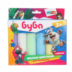 Мелки цветные, 6 цв БУБА МУЛЬТИ АРТ в кор.48наб