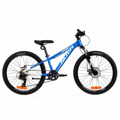 24" Велосипед NOVATRACK 24" EXTREME, алюм.рама 11", синий, 7-скор, TY200/EF41/TZ500, диск.торм.STG