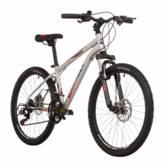 24" Велосипед NOVATRACK ACTION, рама 14"  18-скор (серый), стал.