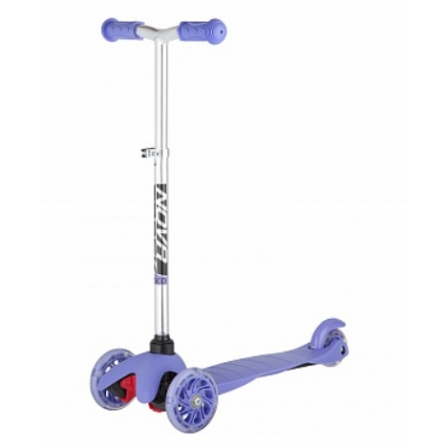 Самокат для детей Novatrack Disco-kids Basic, свет.колеса PU пер.120*24  задн.76*24мм, эргономичный