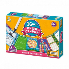 Игра развивающая "16 игр Пиши-Стирай"