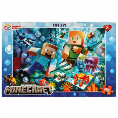 Подводный Minecraft. Пазл классический в коробке. 160 деталей. 285х190х33 мм. Умные игры