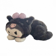 А Мягкая игрушка Кошечка  ЧЕРЕП лежачая 35см ХХХ659/250/Н