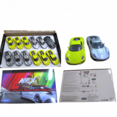 Машина 4.75" PORSCHE 918 SPYDER (желт, сереб)