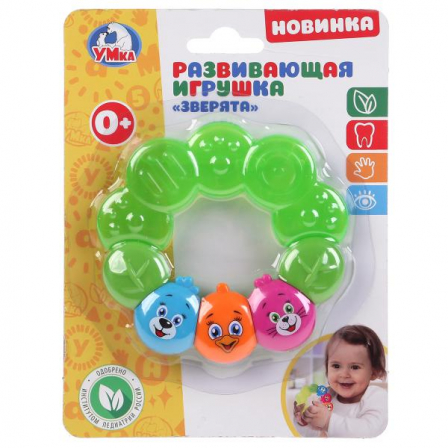 Развивающая игрушка зверята на карт.