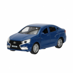 Машина металл LADA vesta 11,5 см, двери, темно-синий, кор. Технопарк в кор.2*36шт